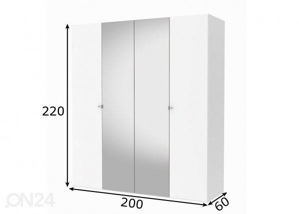 Riidekapp Save h220 cm mõõdud