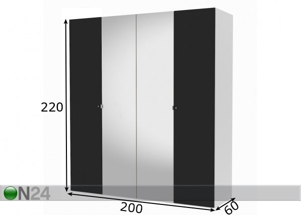 Riidekapp Save h220 cm mõõdud