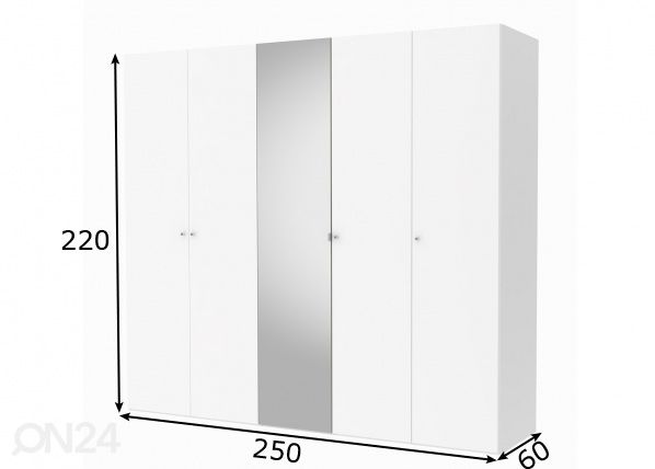 Riidekapp Save h220 cm mõõdud