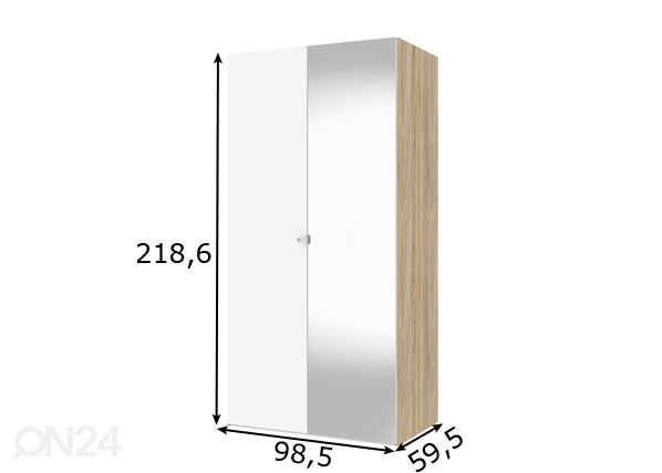 Riidekapp Save h220 cm mõõdud