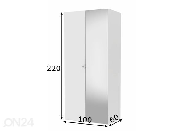 Riidekapp Save h220 cm mõõdud