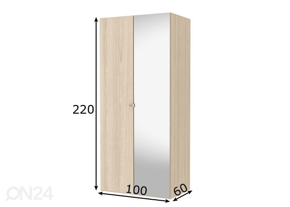 Riidekapp Save h220 cm mõõdud