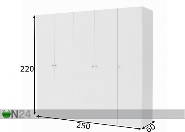 Riidekapp Save h220 cm mõõdud