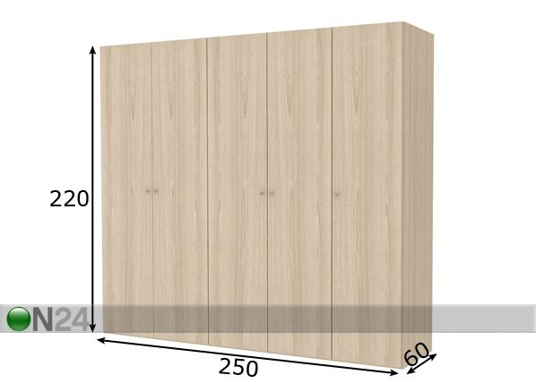 Riidekapp Save h220 cm mõõdud