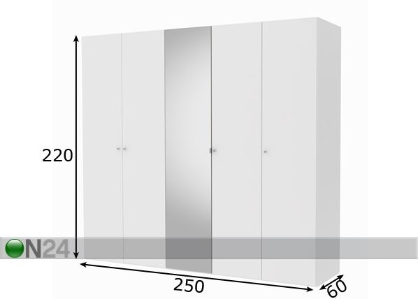 Riidekapp Save h220 cm mõõdud