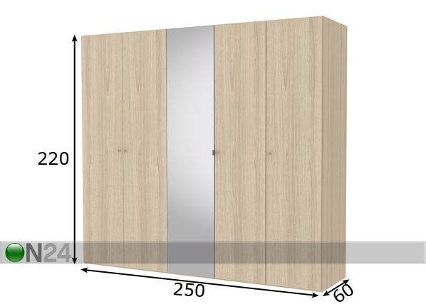 Riidekapp Save h220 cm mõõdud