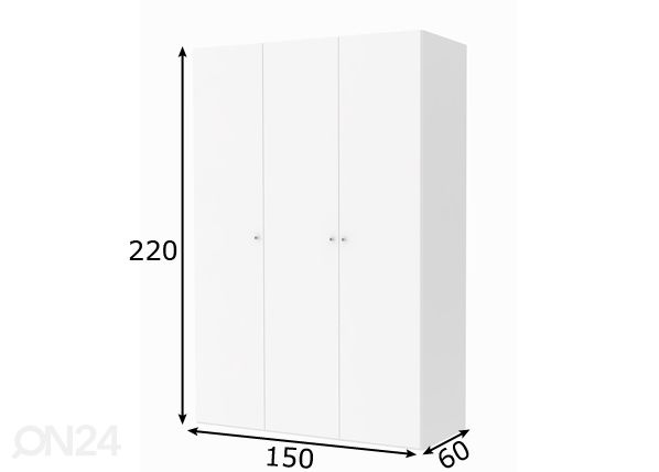 Riidekapp Save h220 cm mõõdud
