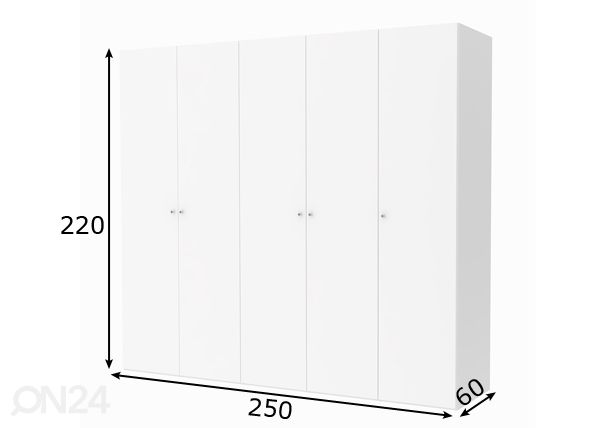 Riidekapp Save h220 cm mõõdud