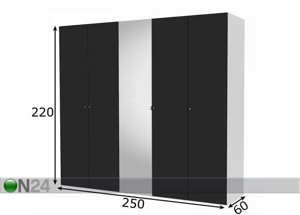 Riidekapp Save h220 cm mõõdud