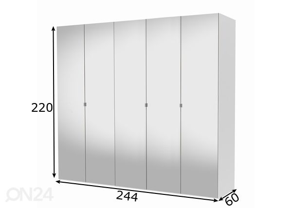 Riidekapp Save h220 cm mõõdud