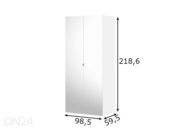 Riidekapp Save h220 cm mõõdud