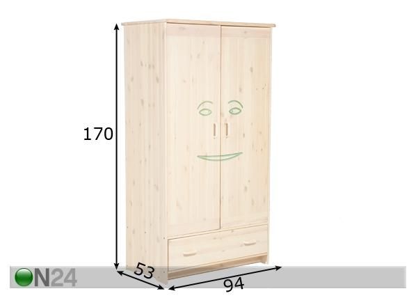 Riidekapp Smile mõõdud