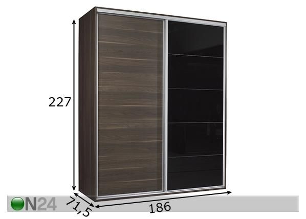Riidekapp Supreme 75600/13 mõõdud