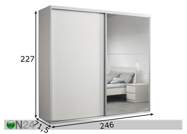 Riidekapp Supreme 75600/15 mõõdud