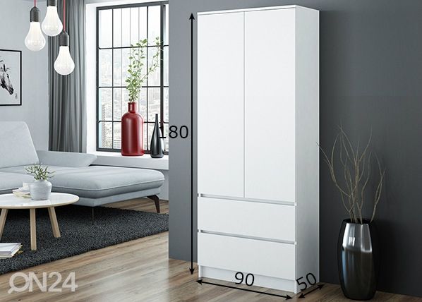 Riidekapp Trent 90 cm mõõdud