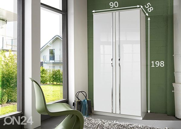 Riidekapp Trio 90 cm mõõdud