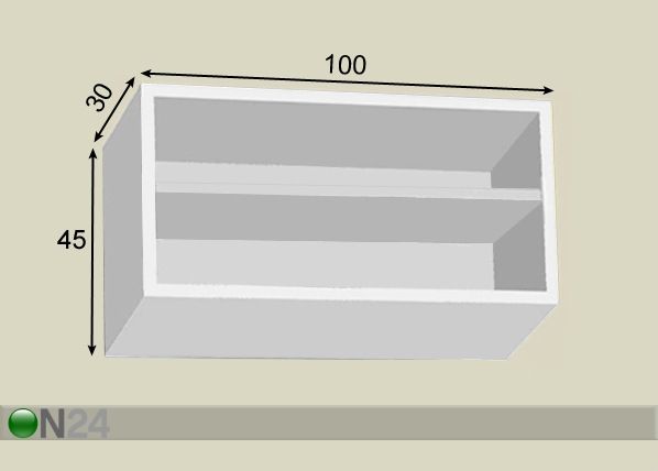 Riiul 100 cm mõõdud