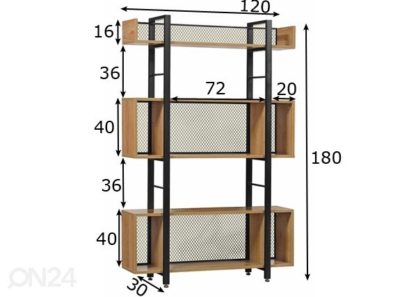 Riiul 120 cm mõõdud