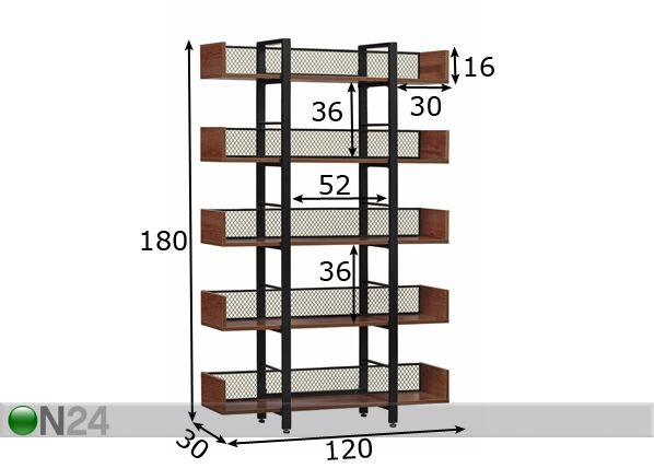 Riiul 120 cm mõõdud