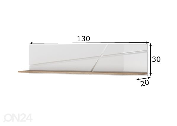 Riiul 130 cm mõõdud