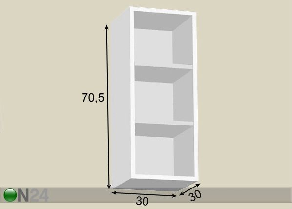 Riiul 30 cm mõõdud