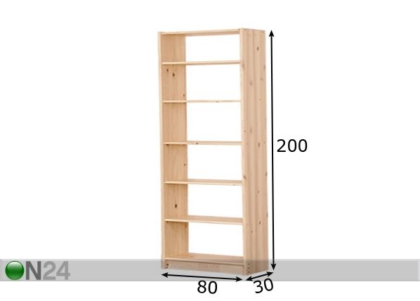Riiul 80x200 cm mõõdud