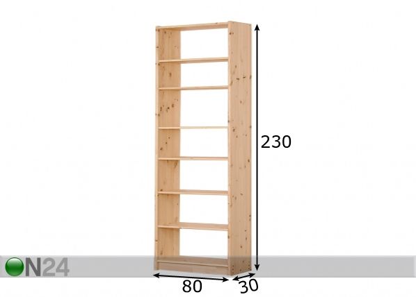 Riiul 80x230 cm mõõdud