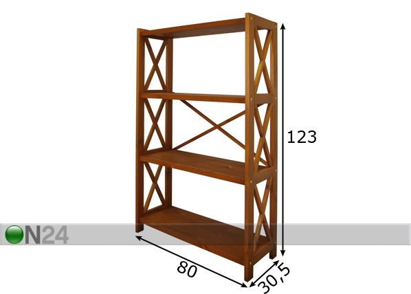 Riiul Alexandra 123 cm mõõdud