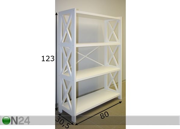 Riiul Alexandra 123 cm mõõdud