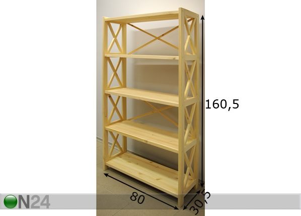 Riiul Alexandra 160,5 cm mõõdud