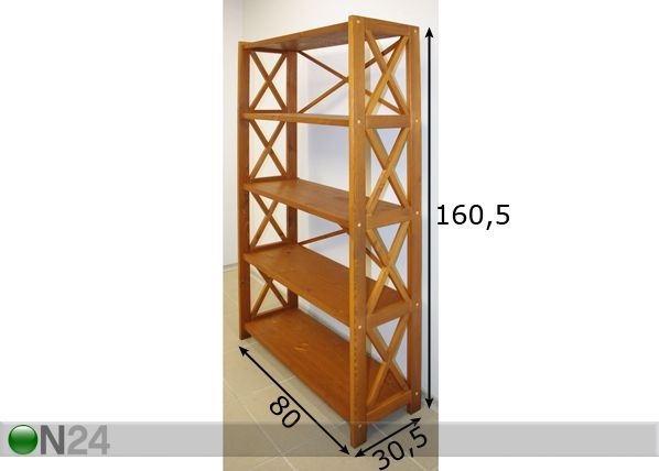 Riiul Alexandra 160,5 cm mõõdud