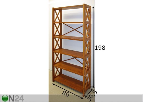 Riiul Alexandra 198 cm mõõdud