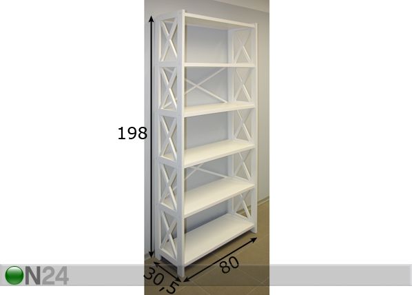 Riiul Alexandra 198 cm mõõdud