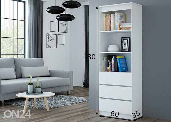 Riiul Caruzzo 60 cm mõõdud