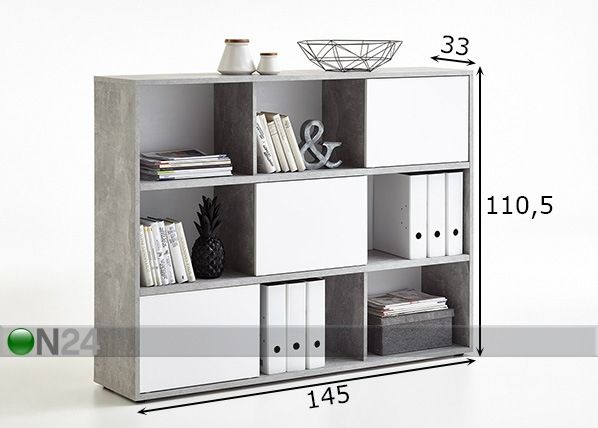 Riiul Futura 3 UP mõõdud