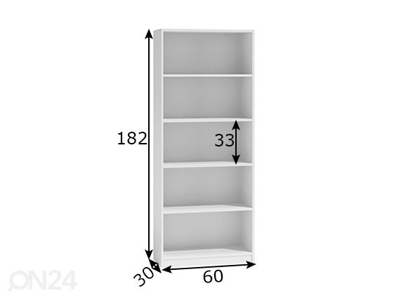 Riiul Hudson 60 cm mõõdud