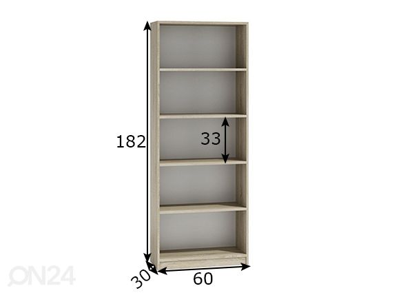 Riiul Hudson 60 cm mõõdud