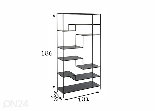 Riiul Levels 101 cm mõõdud