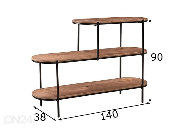 Riiul Milou 140 cm mõõdud