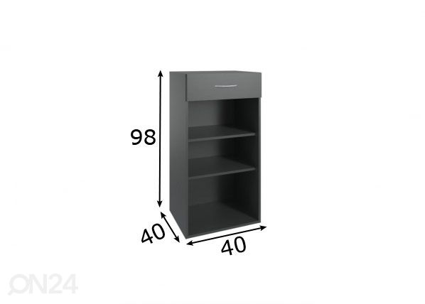 Riiul MRK 340 40 cm mõõdud