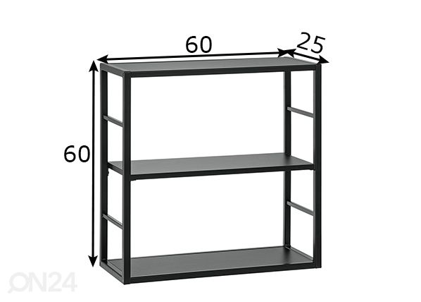 Riiul Switch 60 cm, must mõõdud