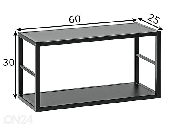 Riiul Switch 60 cm, must mõõdud