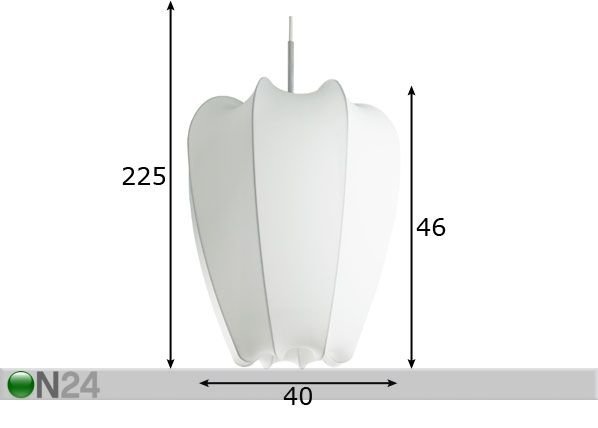 Rippvalgusti Ø40 cm mõõdud