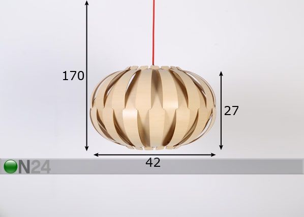 Rippvalgusti Ø42 cm mõõdud