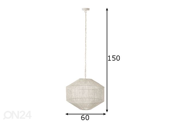 Rippvalgusti Blanca mõõdud