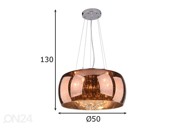 Rippvalgusti Buzz Ø50 cm mõõdud