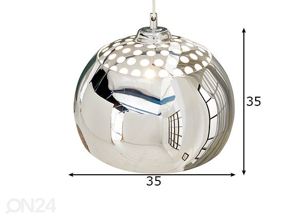 Rippvalgusti Chrome Ball mõõdud