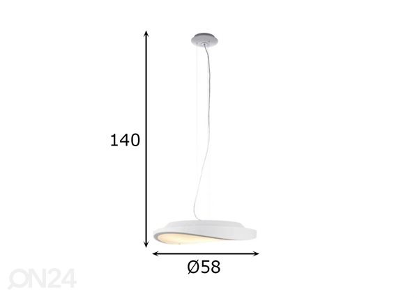 Rippvalgusti Circulo Ø58 cm mõõdud