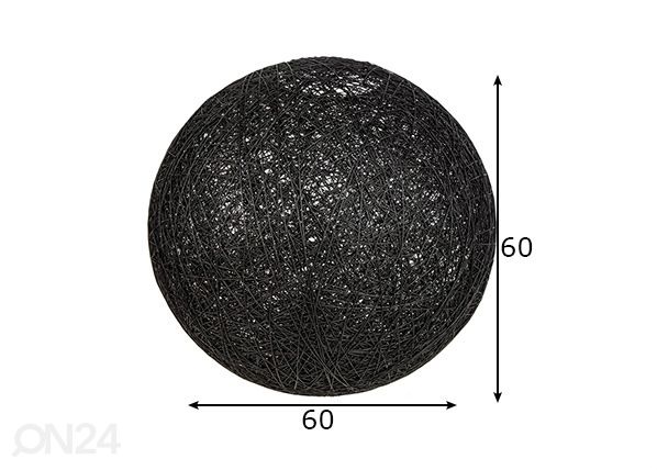 Rippvalgusti Cocooning Ø 60 cm mõõdud