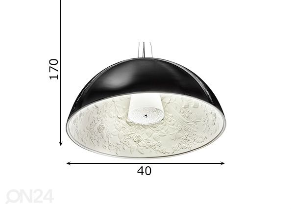 Rippvalgusti Decora M Ø40 cm mõõdud